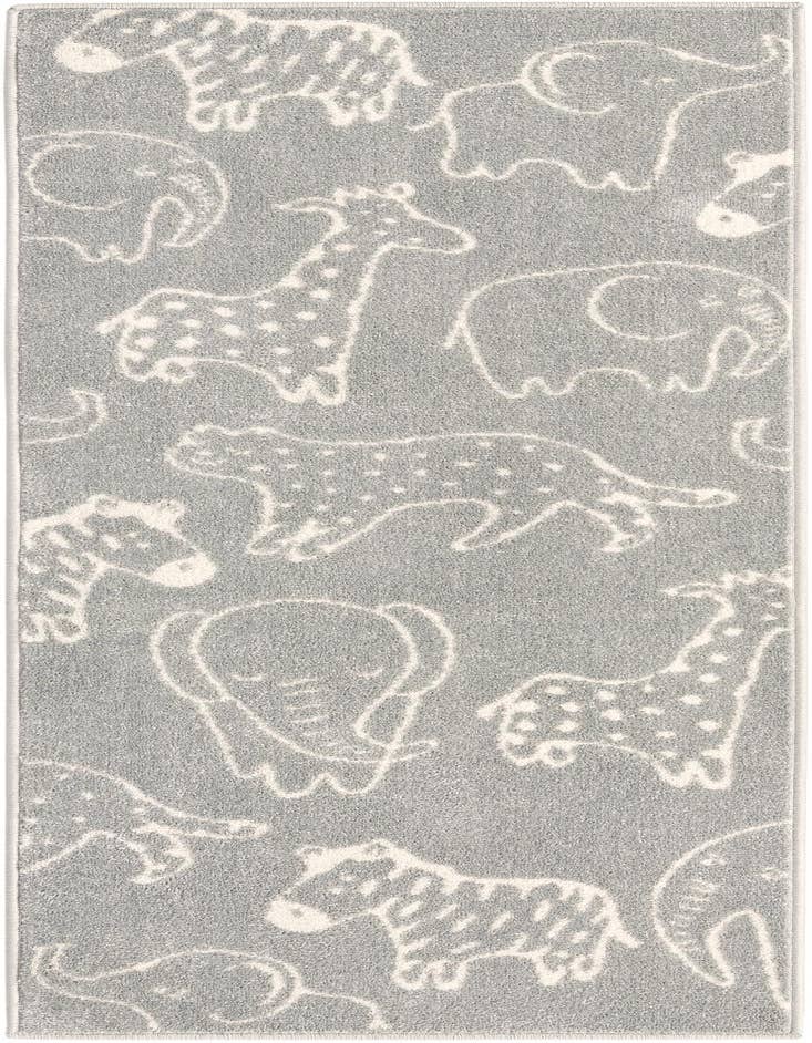 Detail image of 2' 2 x 6' Animals Whimsy Kids Runner Rug