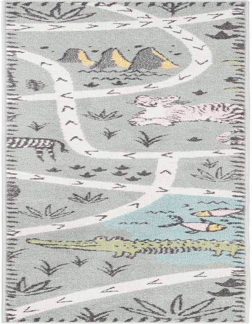 Detail image of 2' x 8' Animals Whimsy Kids Runner Rug
