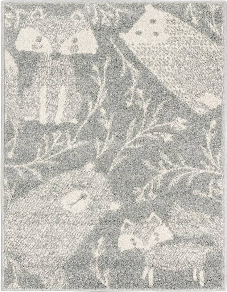 Detail image of 2' 2 x 3' 11 Animals Whimsy Kids Runner Rug