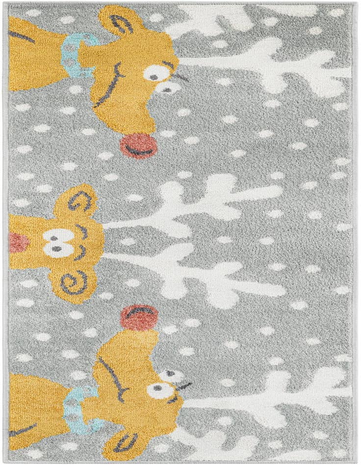 Detail image of 2' 2 x 5' 1 Reindeer Whimsy Kids Runner Rug