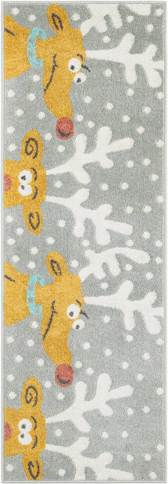 Detailansicht von 65cm x 185cm Reindeer Whimsy Kids Läufer Teppich