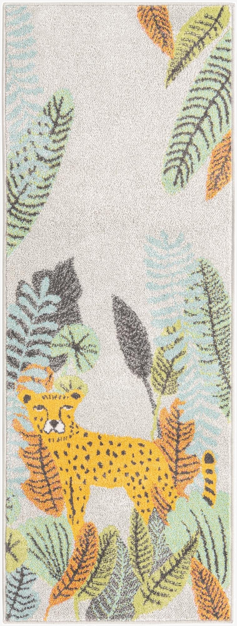 2' 2 x 6' Leopard Whimsy Kids Runner Rug