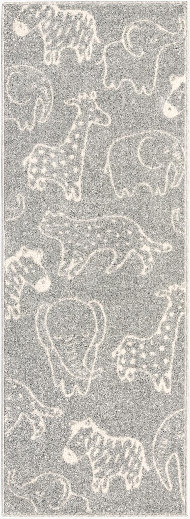 2' 2 x 6' Animals Whimsy Kids Runner Rug