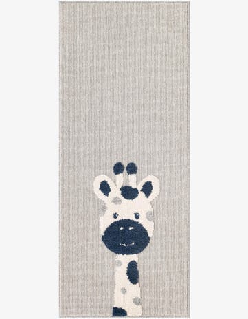 Gray Whimsy Kids Runner Rug