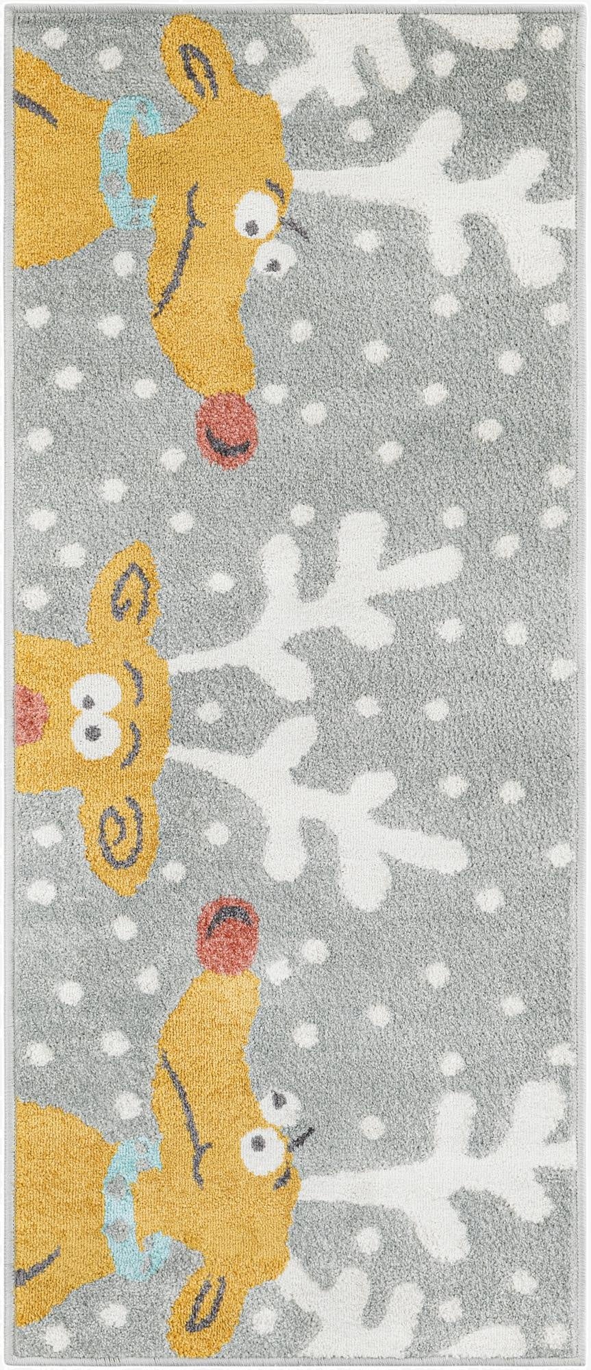 2' 2 x 5' 1 Reindeer Whimsy Kids Runner Rug