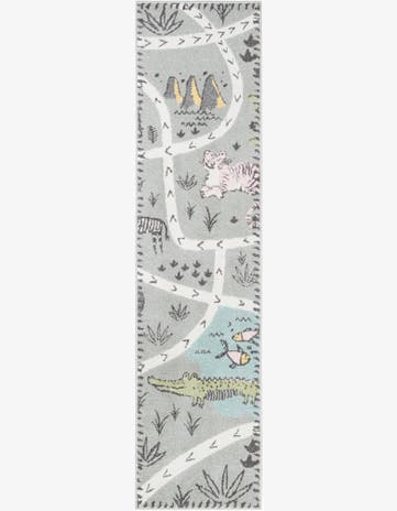 2' x 8' Animals Whimsy Kids Runner Rug