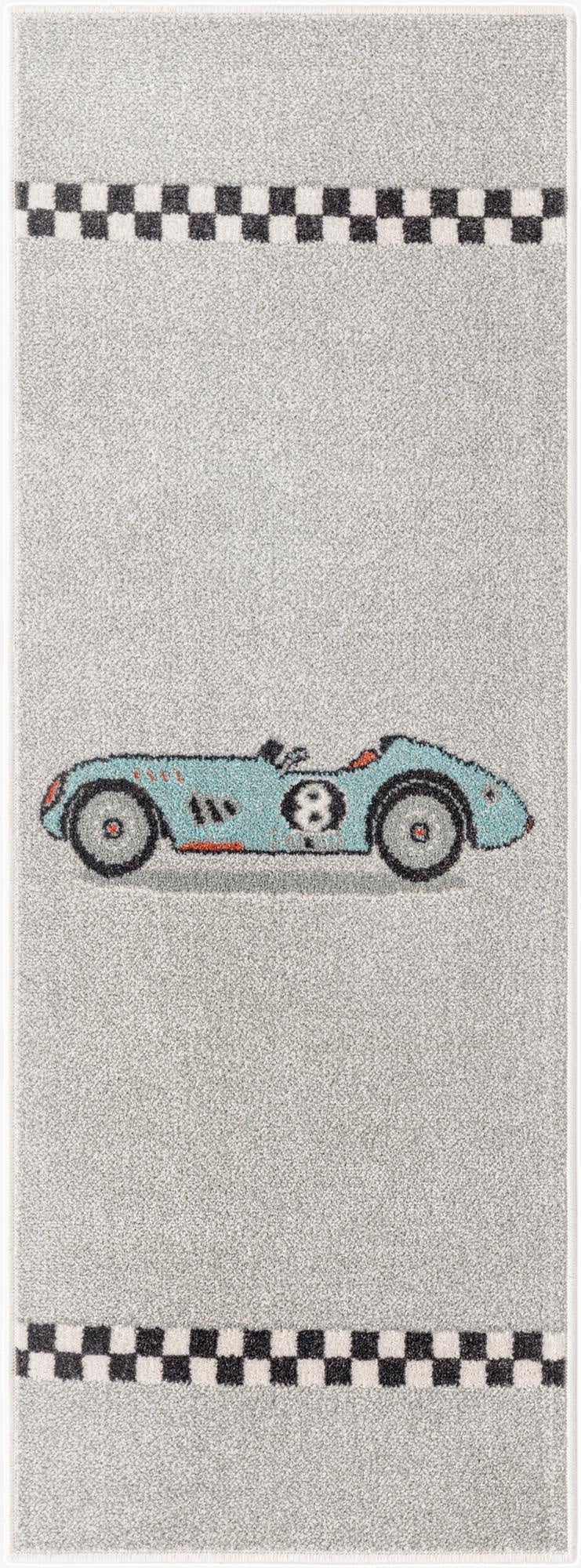 2' 2 x 6' Racecar Whimsy Kids Runner Rug