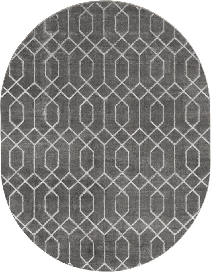 Detail image of 7' 10 x 10' Marilyn Monroe™ Glam Trellis Oval Rug