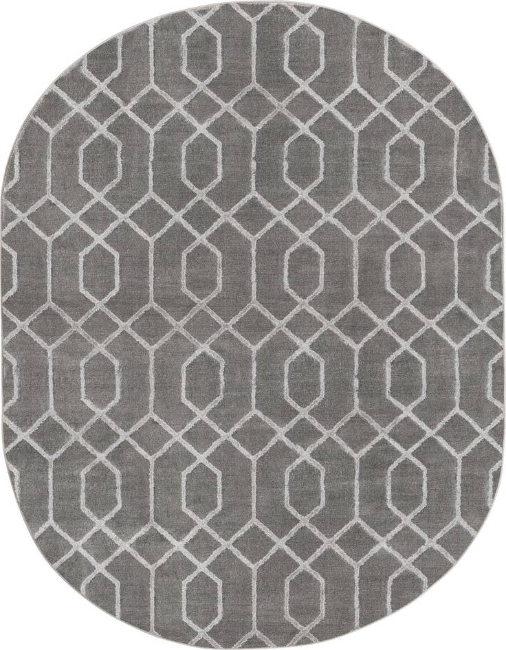 Detail image of 5' 3 x 8' Marilyn Monroe™ Glam Trellis Oval Rug