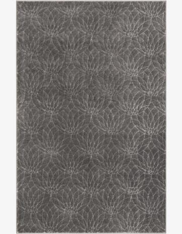 Gray Silver Marilyn Monroe™ Glam Dahlia Rug
