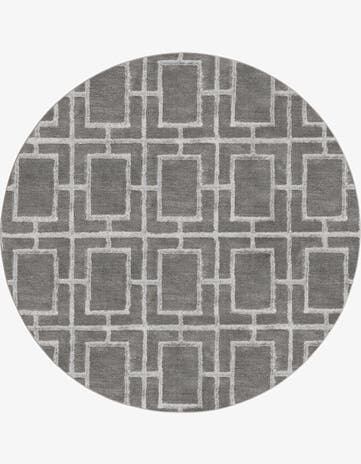 Gray Silver Marilyn Monroe™ Glam Deco Round Rug