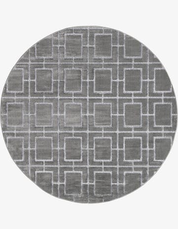 Gray Silver Marilyn Monroe™ Glam Deco Round Rug