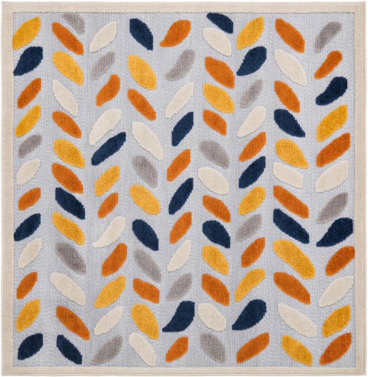 Detail image of 5' 3 x 5' 3 Easy-Clean Aruba Indoor / Outdoor Square Rug