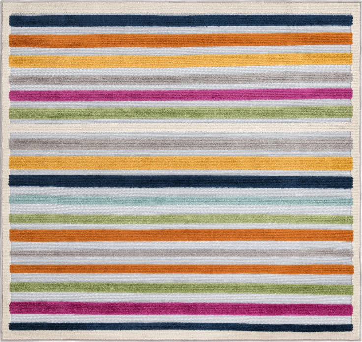 Detail image of 5' 3 x 5' 3 Easy-Clean Aruba Indoor / Outdoor Square Rug