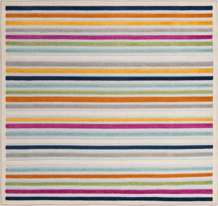 7' 10 x 7' 10 Easy-Clean Aruba Indoor / Outdoor Square Rug