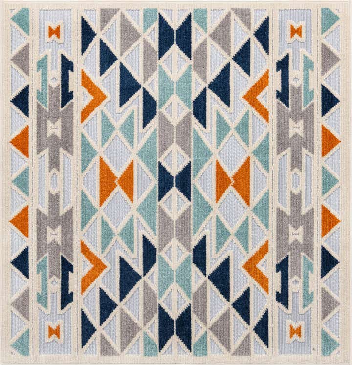 5' 3 x 5' 3 Easy-Clean Aruba Indoor / Outdoor Square Rug