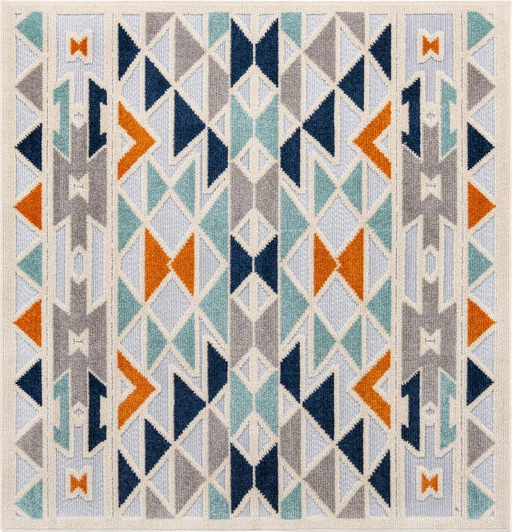 Detail image of 5' 3 x 5' 3 Easy-Clean Aruba Indoor / Outdoor Square Rug