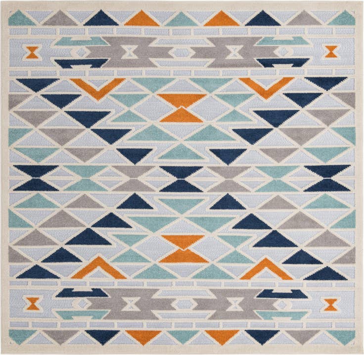 Detail image of 7' 10 x 7' 10 Easy-Clean Aruba Indoor / Outdoor Square Rug