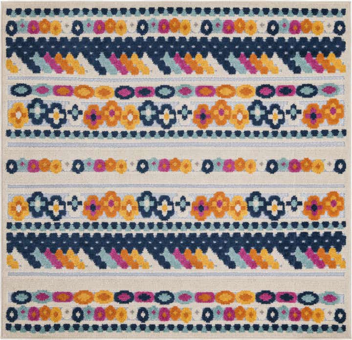 5' 3 x 5' 3 Easy-Clean Aruba Indoor / Outdoor Square Rug