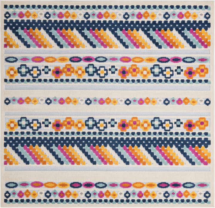 7' 10 x 7' 10 Easy-Clean Aruba Indoor / Outdoor Square Rug