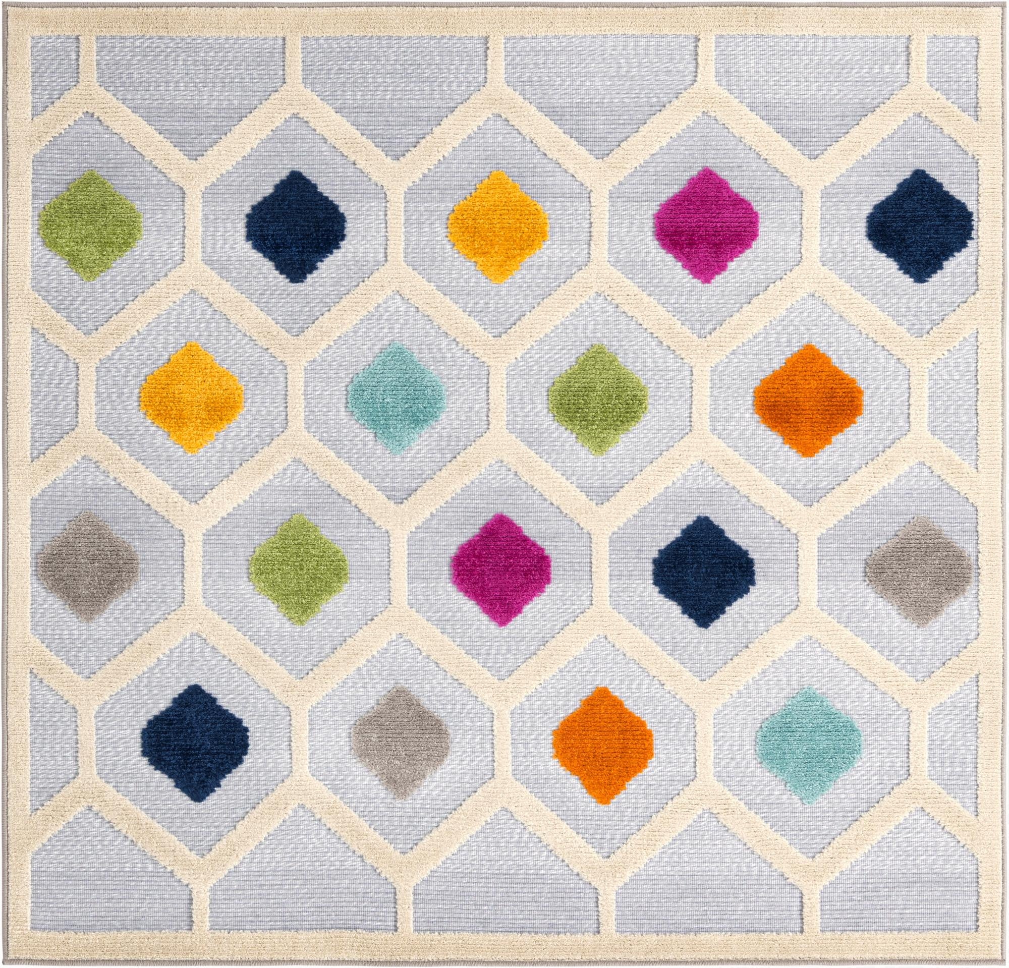 5' 3 x 5' 3  Washable Aruba Indoor / Outdoor Square Rug