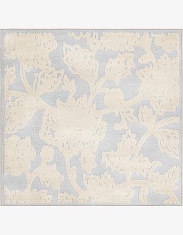 Gray Easy-Clean Aruba Indoor / Outdoor Square Rug