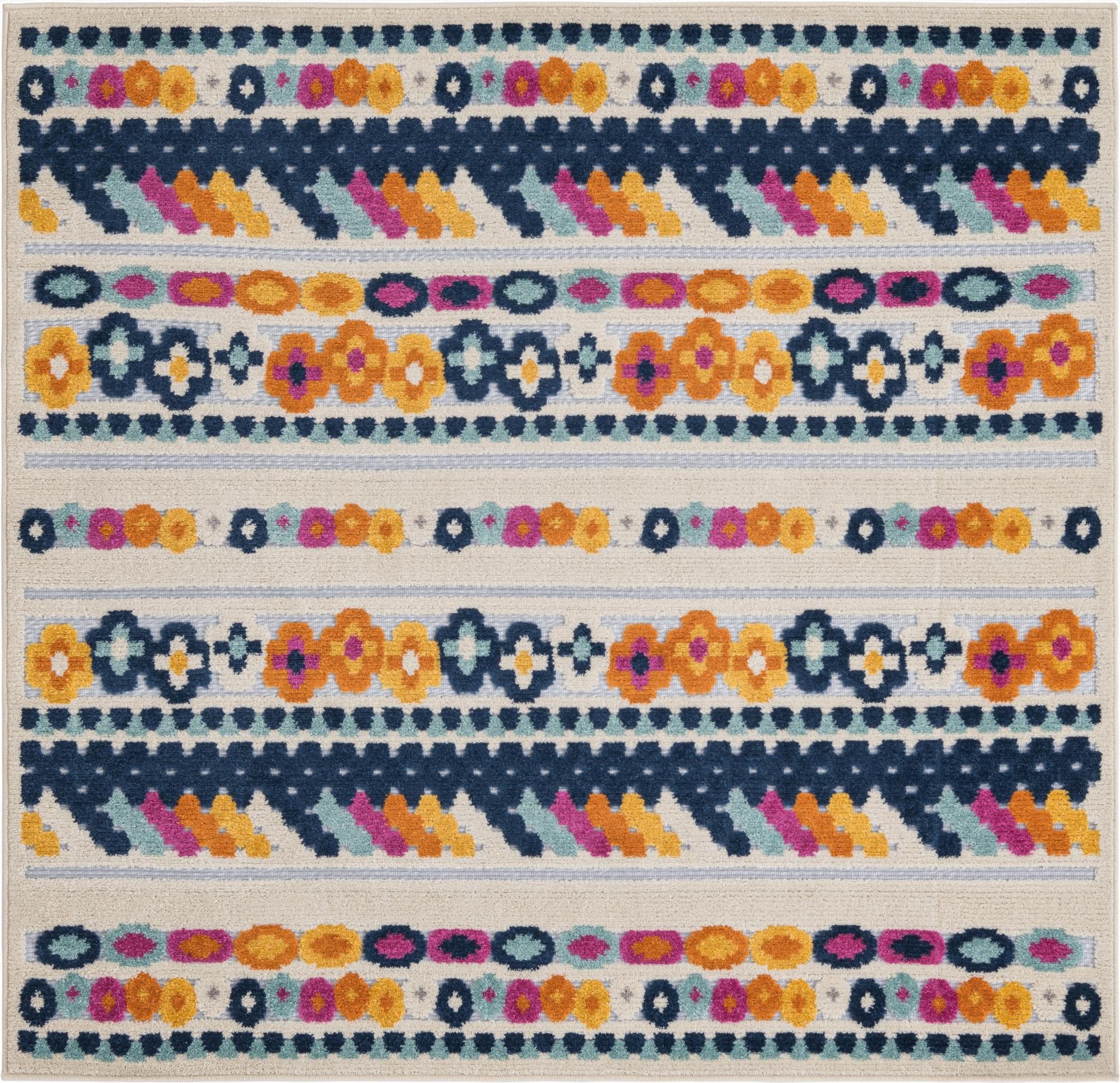 5' 3 x 5' 3  Washable Aruba Indoor / Outdoor Square Rug