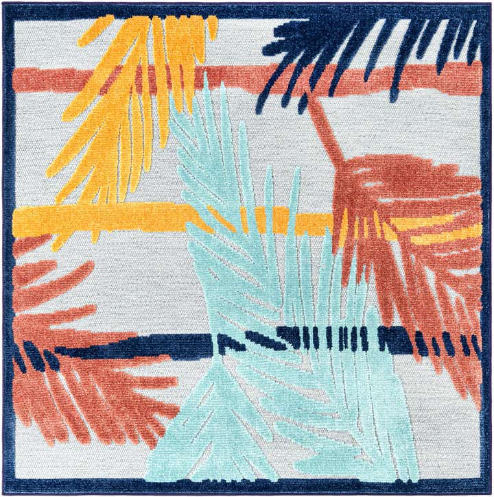 5' 3 x 5' 3 Easy-Clean Belize Indoor / Outdoor Square Rug