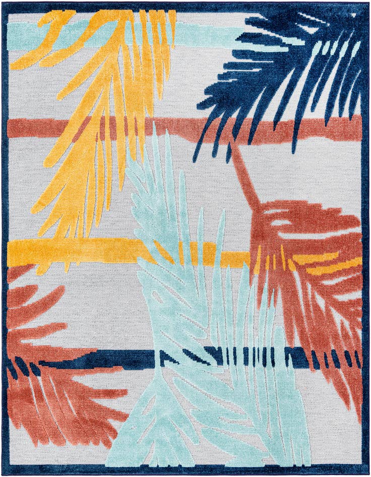 Detail image of 7' 10 x 7' 10 Easy-Clean Belize Indoor / Outdoor Square Rug
