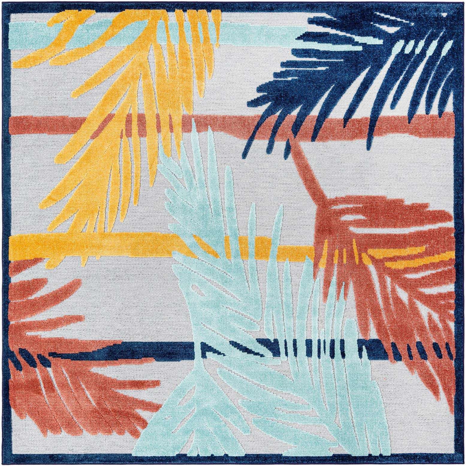 7' 10 x 7' 10 Easy-Clean Belize Indoor / Outdoor Square Rug