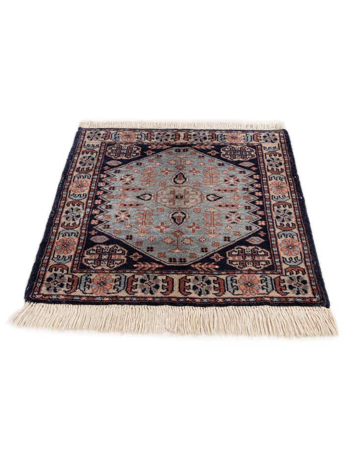 2' x 2' 1 Hand Knotted Bokhara Oriental Wool Square Rug