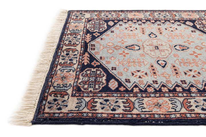 2' x 2' 1 Hand Knotted Bokhara Oriental Wool Square Rug