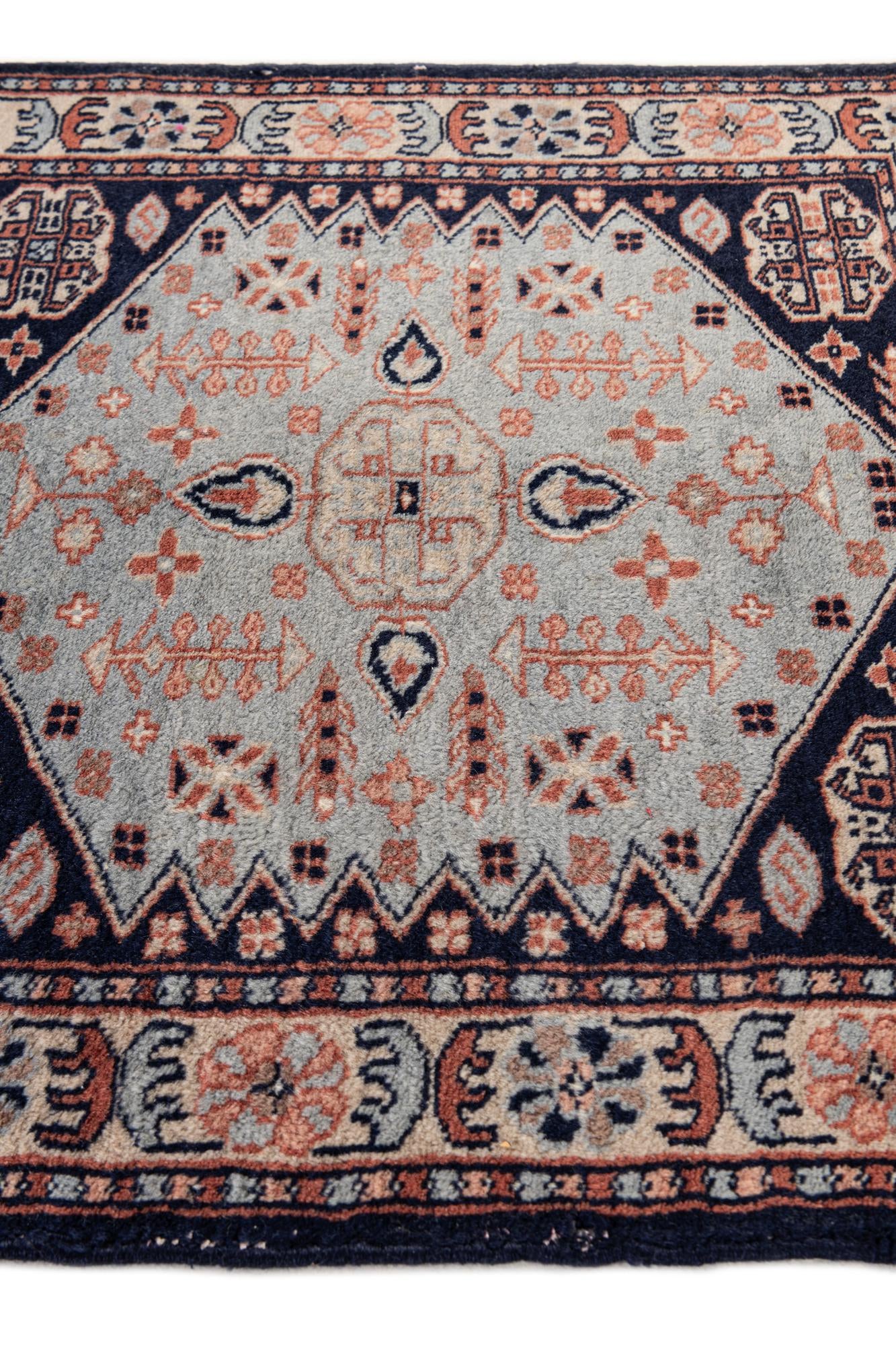 2' x 2' 1 Hand Knotted Bokhara Oriental Wool Square Rug