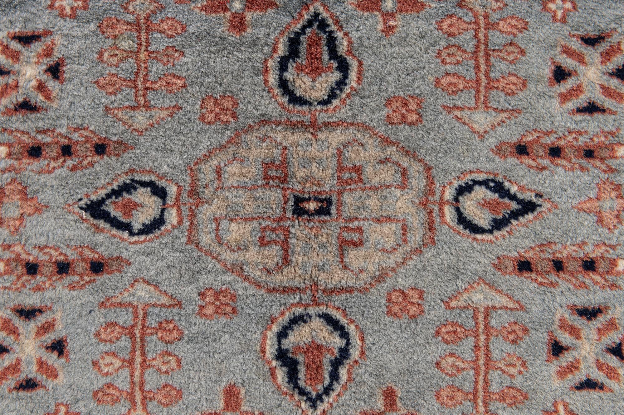 2' x 2' 1 Hand Knotted Bokhara Oriental Wool Square Rug