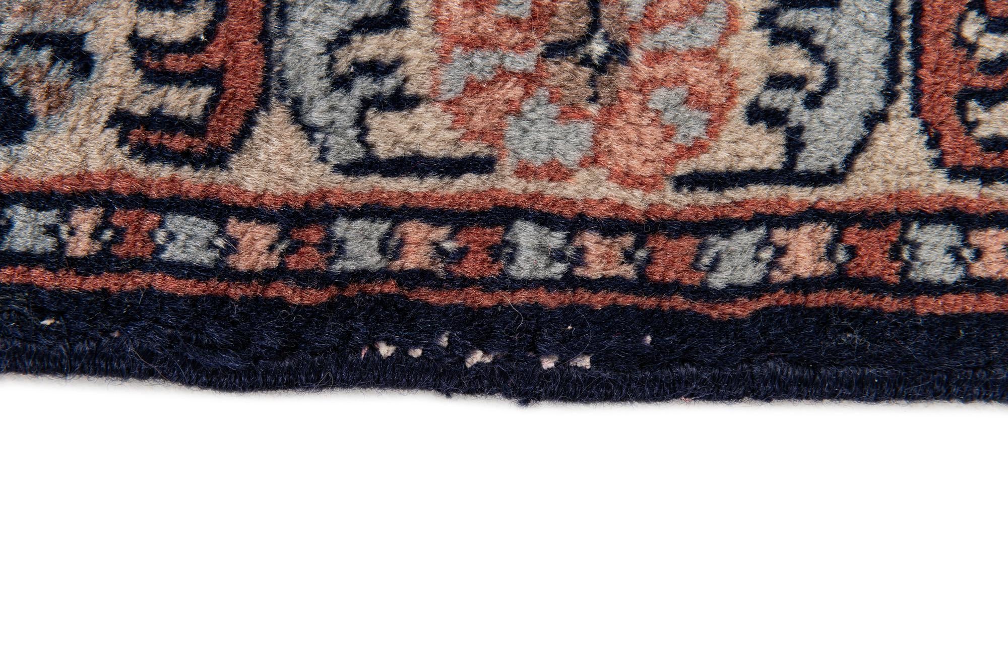 2' x 2' 1 Hand Knotted Bokhara Oriental Wool Square Rug