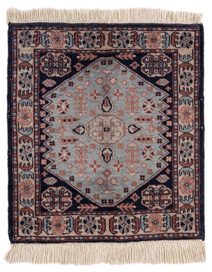 Detail image of 2' x 2' 1 Hand Knotted Bokhara Oriental Wool Square Rug