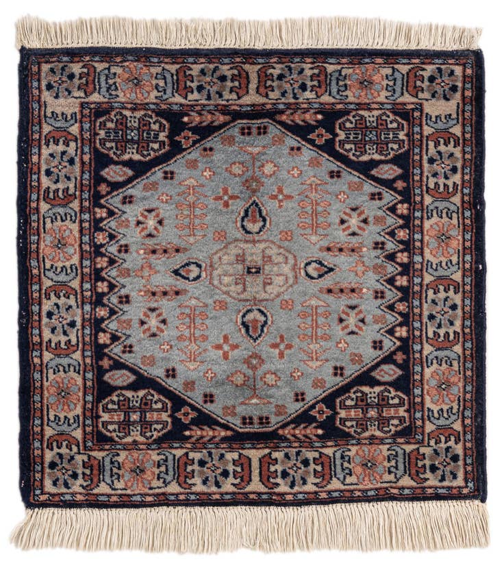 Detail image of 2' x 2' 1 Hand Knotted Bokhara Oriental Wool Square Rug