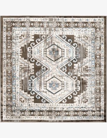 Gray Charlotte Square Rug