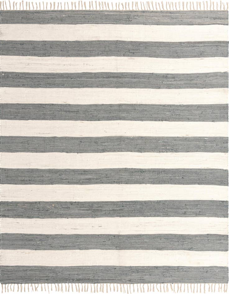Detail image of 10' x 10' Hand Woven Chindi Rag Square Rug