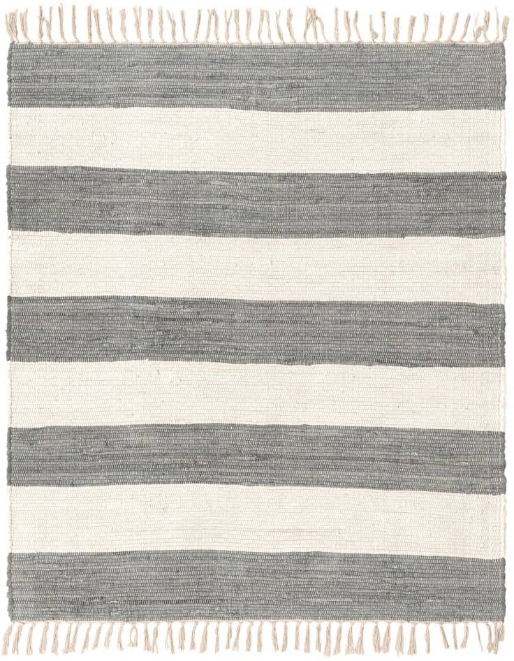 Detail image of 5' 1 x 5' 1 Hand Woven Chindi Rag Square Rug