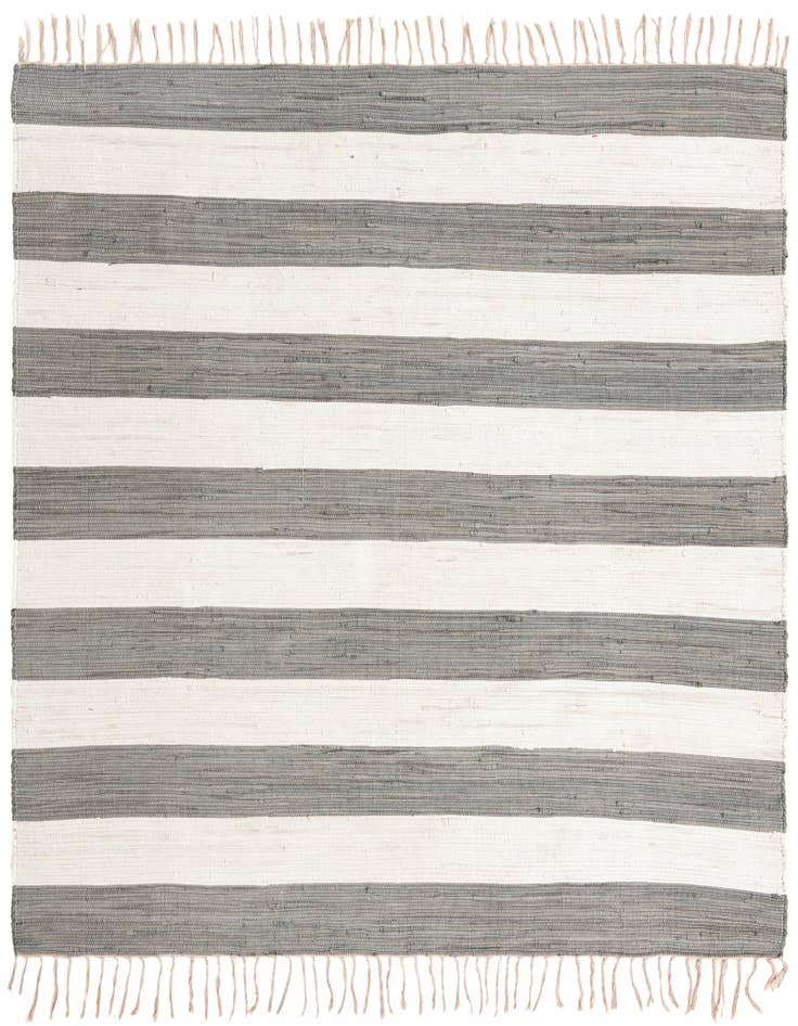 Detail image of 7' 10 x 7' 10 Hand Woven Chindi Rag Square Rug