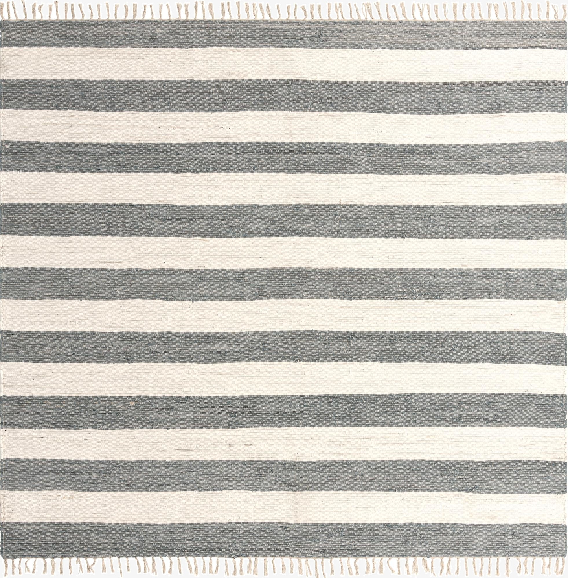 10' x 10'  Hand Woven Chindi Rag Square Rug