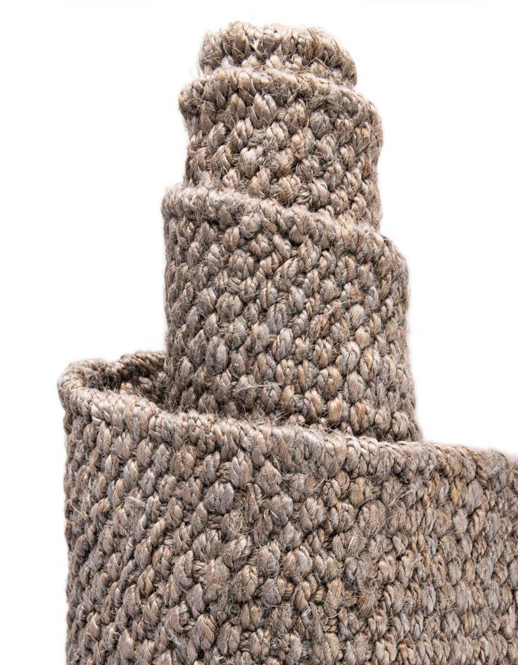 Detail image of 10' x 10' Hand Woven Chunky Jute Square Rug