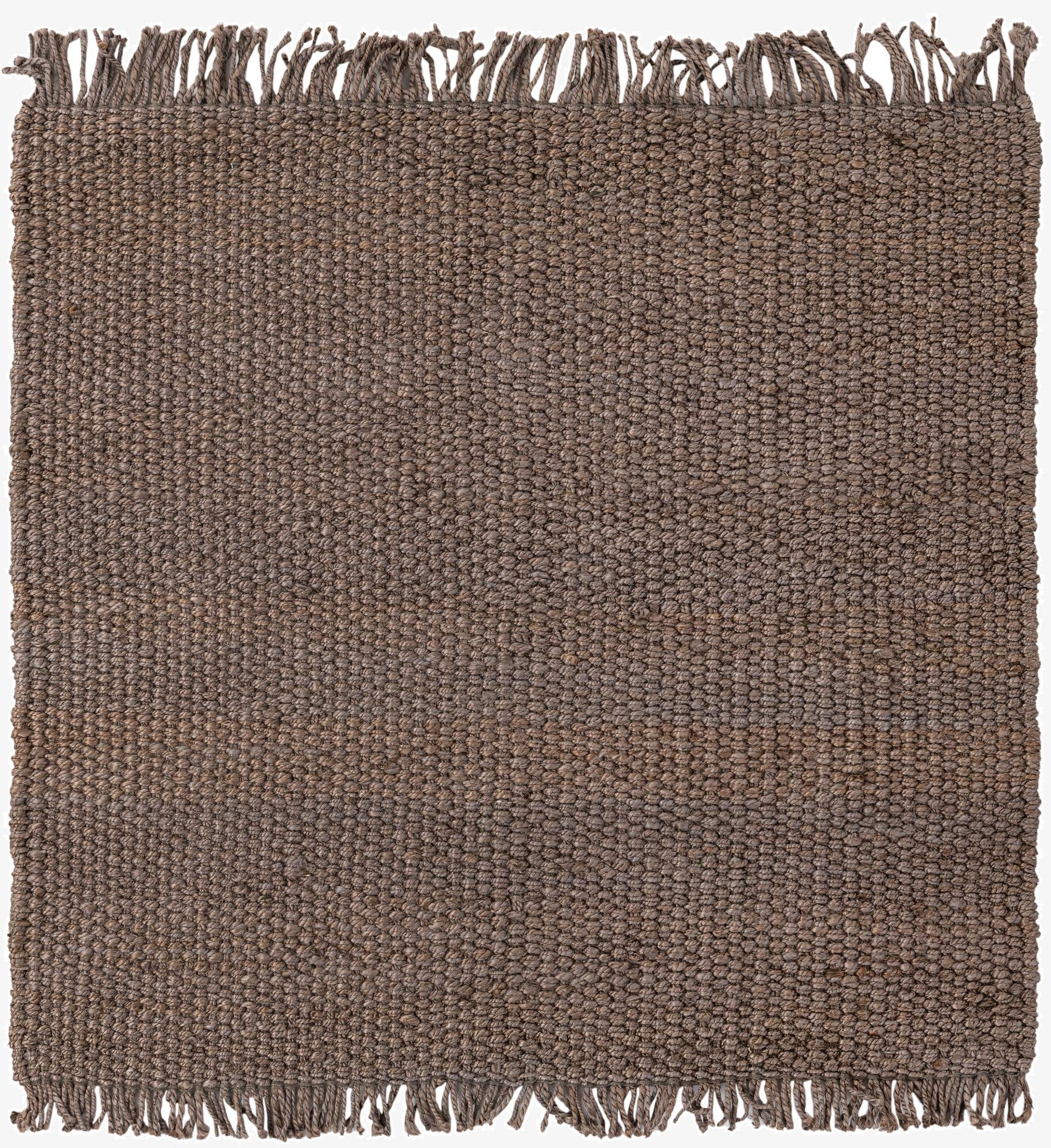 5' 1 x 5' 1  Hand Woven Chunky Jute Square Rug