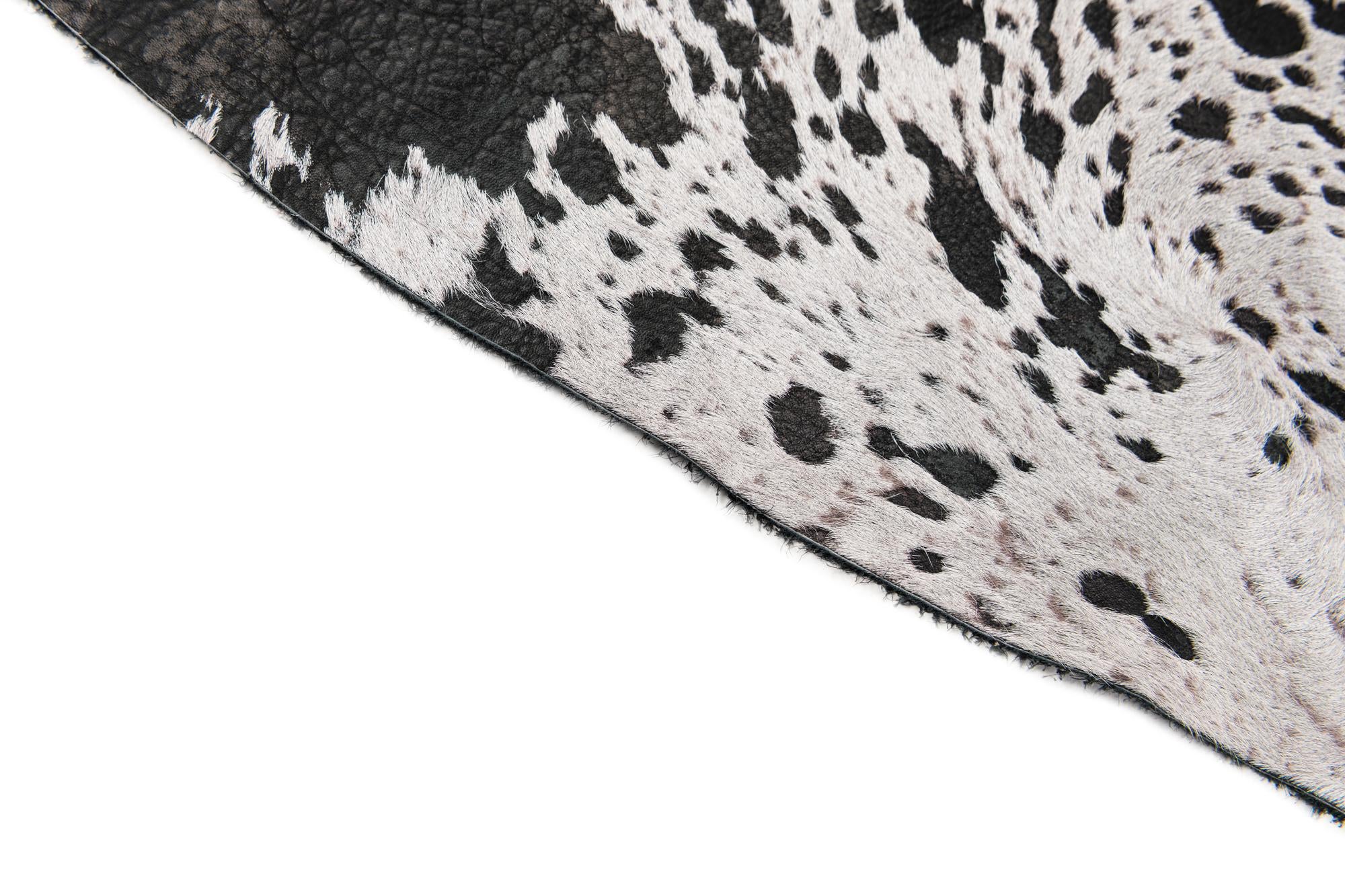 7' 3 x 7' 4 Cowhide Leather Square Rug