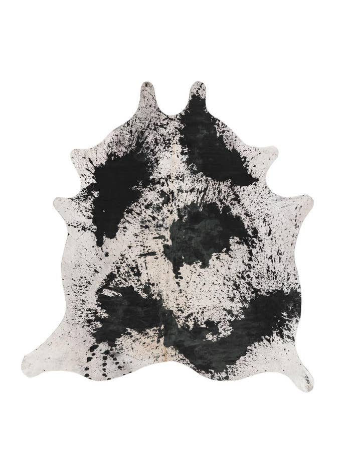 Detail image of 7' 3 x 7' 4 Cowhide Leather Square Rug