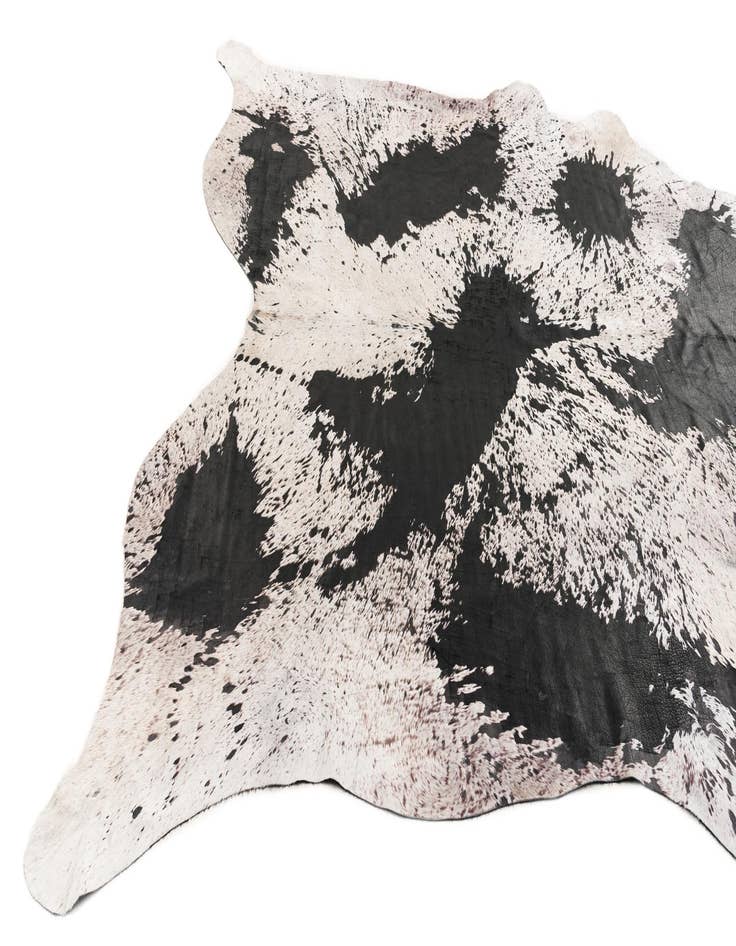 Detail image of 7' 5 x 7' 8 Cowhide Leather Square Rug