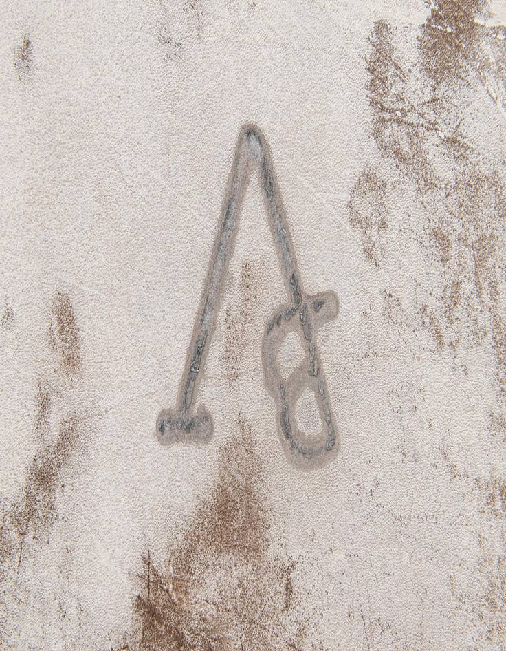 Detail image of 7' 2 x 7' 7 Cowhide Leather Square Rug