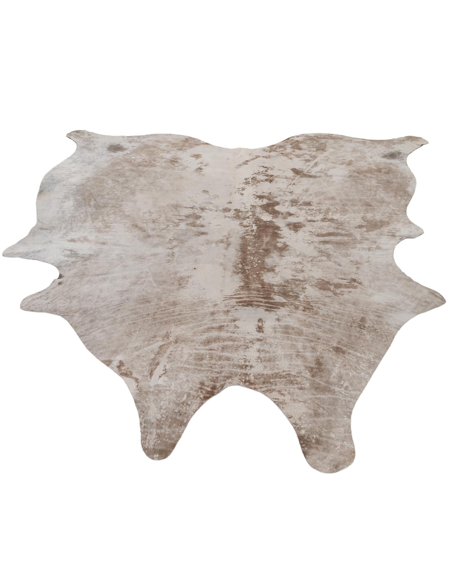 6' 10 x 7' 4 Cowhide Leather Square Rug