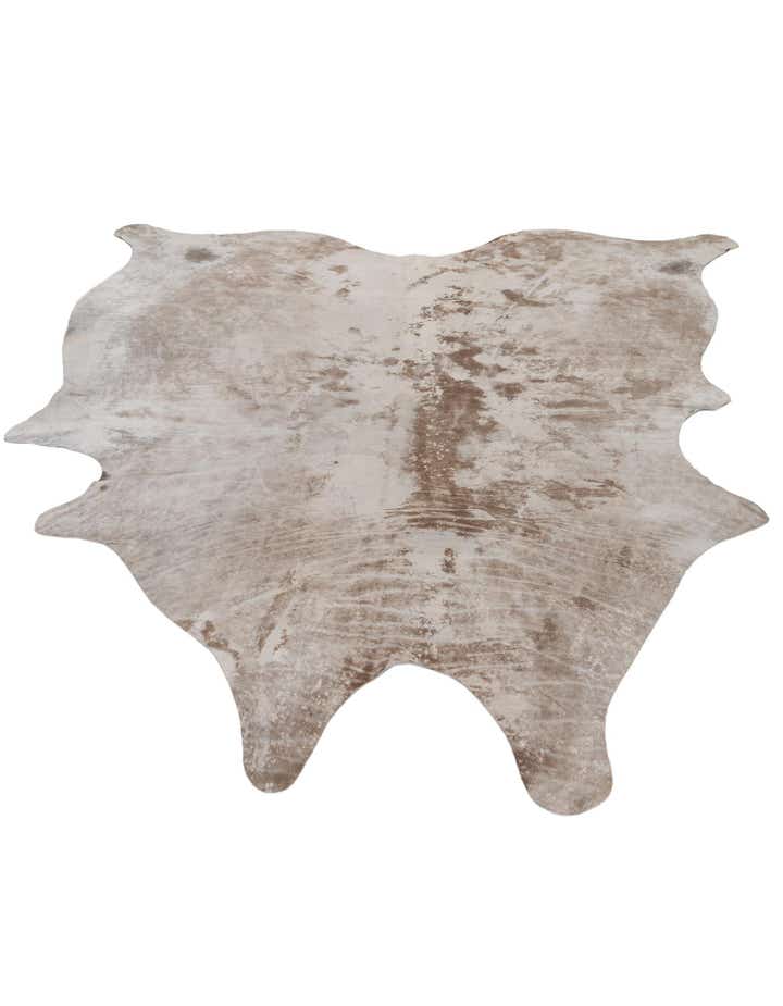 6' 10 x 7' 4 Cowhide Leather Square Rug